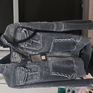 Affliction Black Premium Men's Hoodie NWT Medium